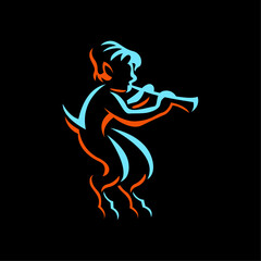 Fototapeta premium ILLUSTRATION 148 ABSTRACT VECTOR ART OF SATYR