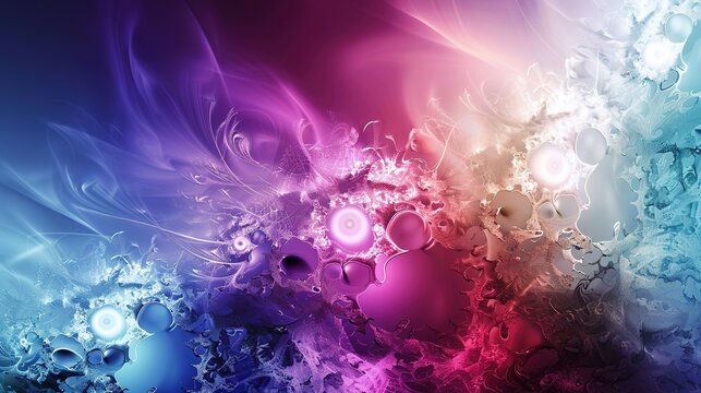 Fototapeta Cool Background Fractal Art - a vibrant and intricate visual. The fractal patterns create an engaging and mesmerizing scene.