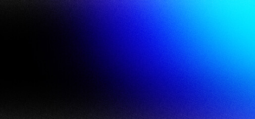 Blue black gradient background with noise texture 