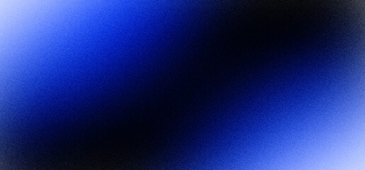Blue black gradient background with noise texture 
