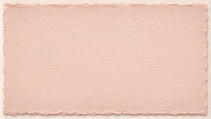 Fototapeta premium A delicate blush-toned paper texture with an uneven, torn edge, revealing subtle fibrous details and a gentle, soft, and slightly textured surface.