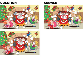 間違い探しクイズ、あわてんぼうのサンタクロース