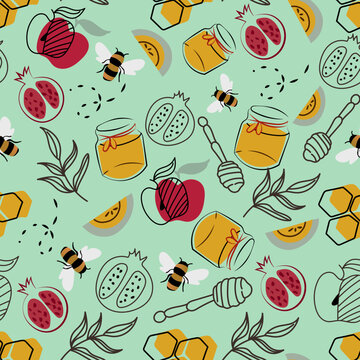 seamless pattern with apples