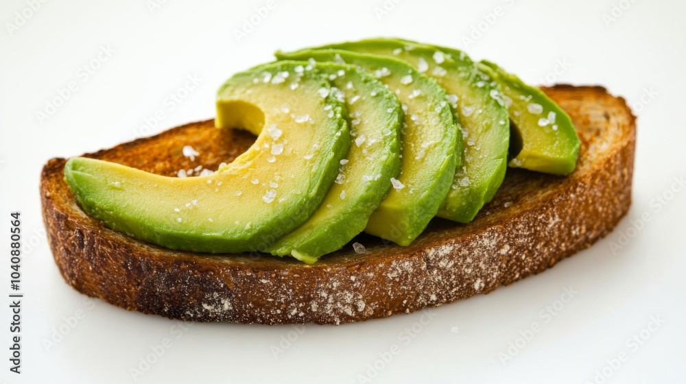 Poster Avocado Slices on Toast with Sea Salt