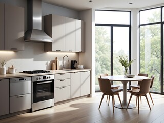 Modern Kitchen with a View