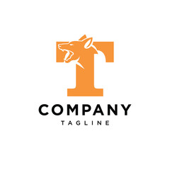 Letter T Dingo Logo icon vector