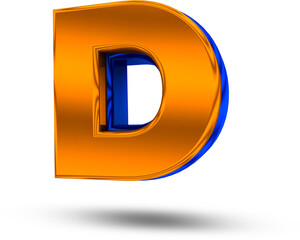 3d golden letter