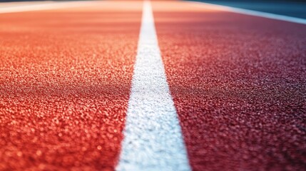 Striking red and white road markings, a study in contrast and urban design red