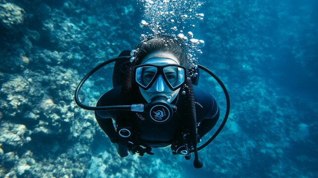 scuba diver in the sea