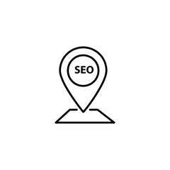 Local SEO line icon. vector flat black linear illustration for web and app..eps
