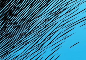 Obraz premium Blue background with black horizontal lines in a comic book style
