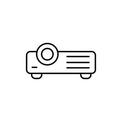 Projector vector icon. simple flat linear illustration for web and app..eps