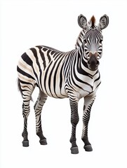 Obraz premium zebra isolated on white background