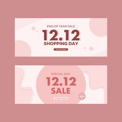 end year sale pink horizon banner sale vector template