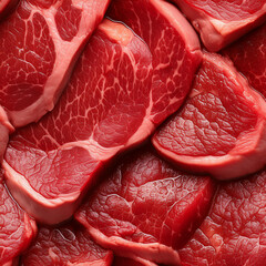 Extreme realistic macro photo of a steak seamless pattern background