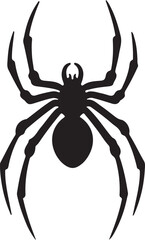 vector silhouette image of a spider logo style illustration