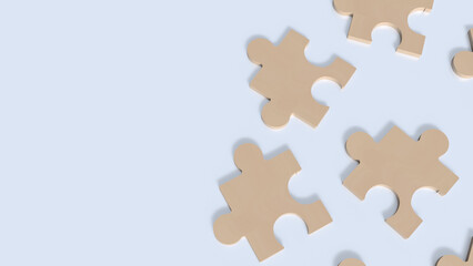 The jigsaw on white background  image 3d rendering..