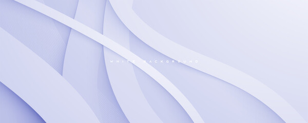 Modern abstract white background wavy layers with lines textured decorative vector