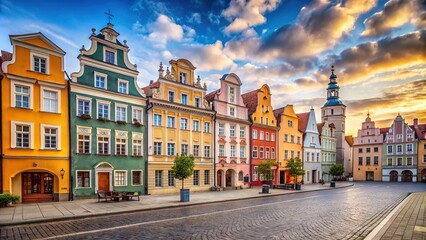 Obraz premium Discover Opole: Old Town charm meets modern simplicity in a minimalist paradise.