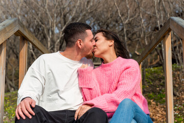 portrait of young married russian couple on a Valentine's day