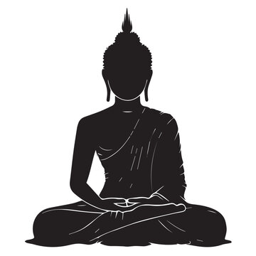 recommend clip art: silhouette of buddha statue
