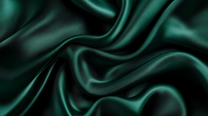 Obraz premium vibrant green fabric texture, symbolizing growth, renewal, and tranquility. The rich color evokes feelings of harmony and nature, perfect for creative projects focused on sustainability