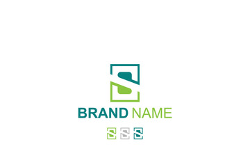 Modern letter S logo design