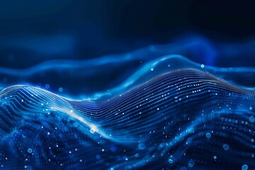 Data technology abstract futuristic illustration. Low poly shape with connecting dots and lines