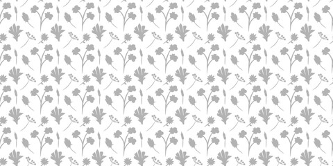 Flower illustration pattern. Flower seamless pattern background. Flower background. Floral decoration background. silhouette flower background.