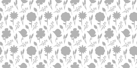 Flower illustration pattern. Flower seamless pattern background. Flower background. Floral decoration background. silhouette flower background.