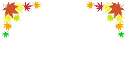 秋をイメージして紅葉をあしらったフレーム
