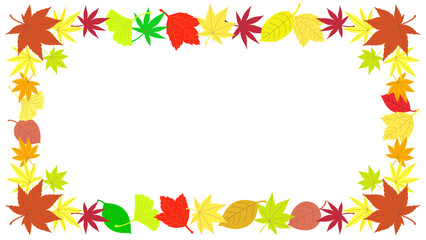 秋をイメージして紅葉をあしらったフレーム