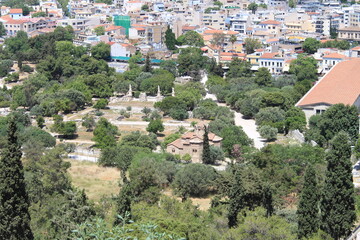 Grèce ville d'Athènes, vue depuis  l'Acropole
