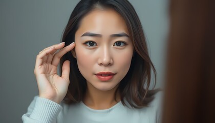 Bored Young Woman with Dark Circles