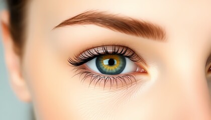 Obraz premium Close-Up of Woman's Eye and Makeup