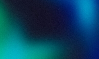 Dark green blue black color grainy gradient background dark noise texture header poster banner backdrop design, copy space