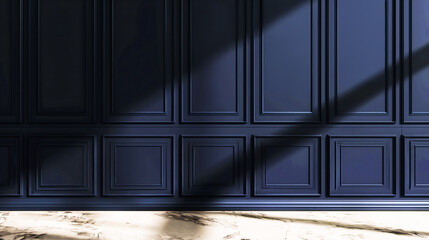 Modern Classic Navy Wall Interior design with Wainscot design, with an elegant and luxurious feel