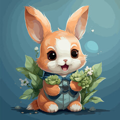 Dapper Bunny with Carrot