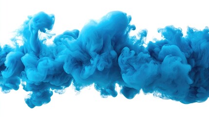 Obraz premium Blue Ink Swirling in Water Abstract Art