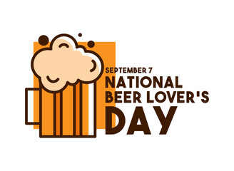 Vector Illustration of National Beer Lover's Day. September 7.