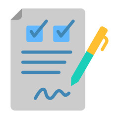 Contract Signing Icon