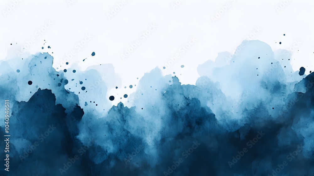 Poster a dynamic digital artwork featuring textured watercolor splashes and jagged obstacles creating a vis