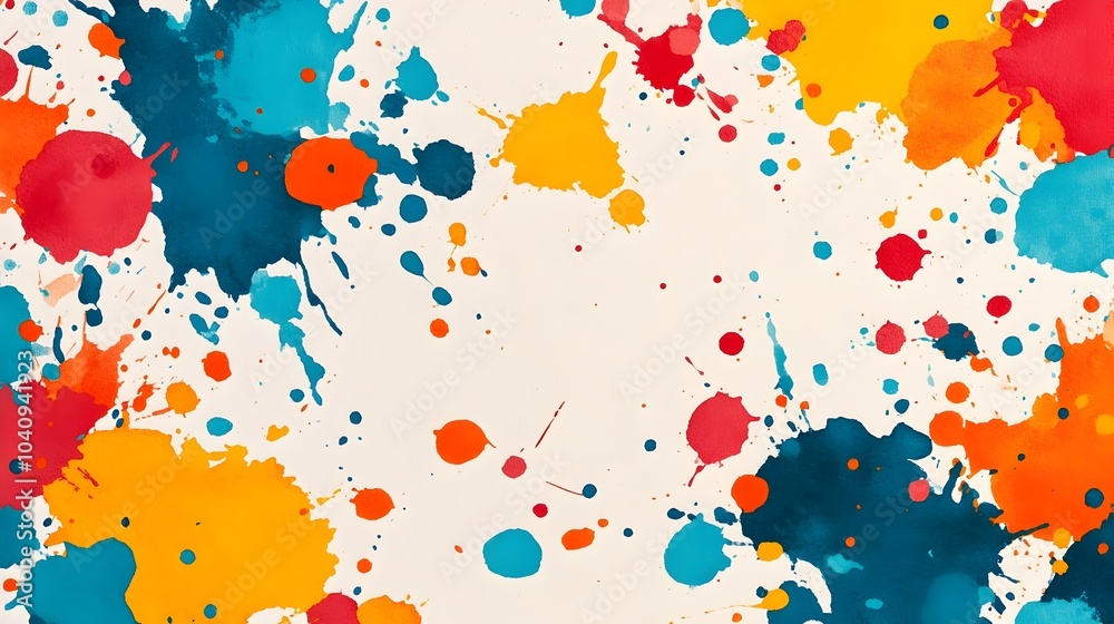 Poster vivid watercolor splashes dynamically shaping into sharp abstract barriers that symbolize the concep