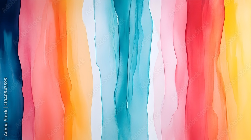 Poster mesmerizing abstract composition created with vibrant watercolor splashes forming a dynamic barrier 