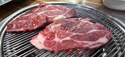 Charcoal grilled food that Koreans enjoy