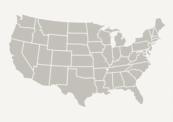 the United States map outline