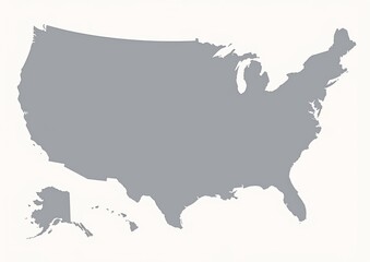 the United States map outline