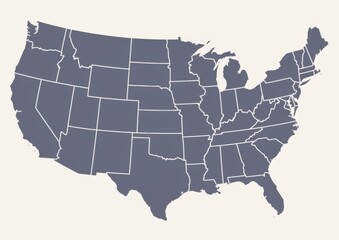 the United States map outline