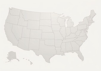 the United States map outline