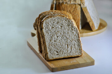 bread , whole wheat bread or sourdough bread or loaf of bread